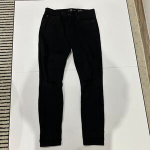 7 Seven for all mankind ankle gwenevere black jeans sz 29